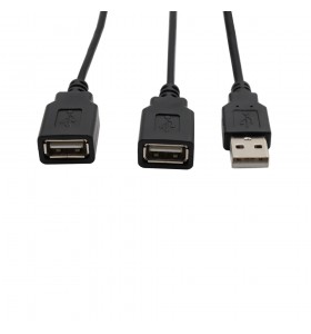 USB male to 2 female splitter charger cable 1.7M split line 11cm 
